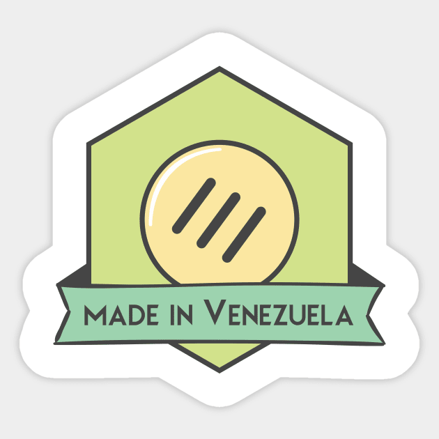 Arepa made in Venezuela Sticker by saturngarden